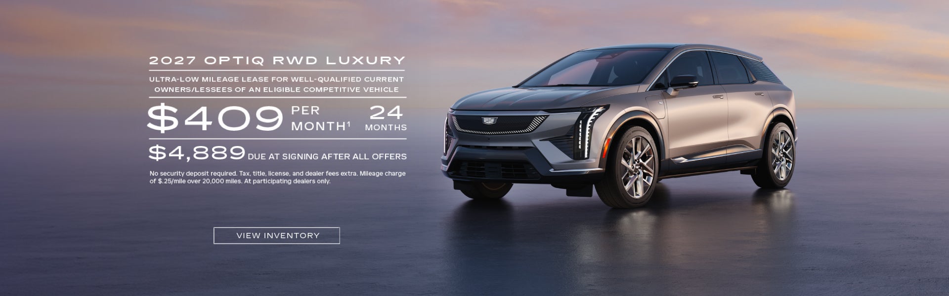 2027 OPTIQ RWD LUXURY. Ultra-low milege lease for well-qualified current owners/lessees of an eli...